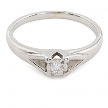 9ct white gold Diamond Ring size K